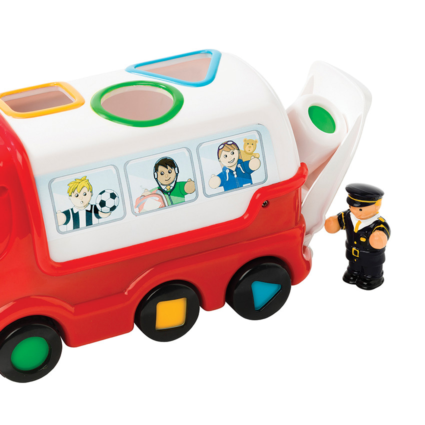Juguete 2 en 1 Autobus a friccion y juego de forma 