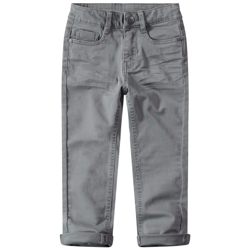 Pantalón de sarga sobreteñida con bolsillo de fantasía en la parte trasera 