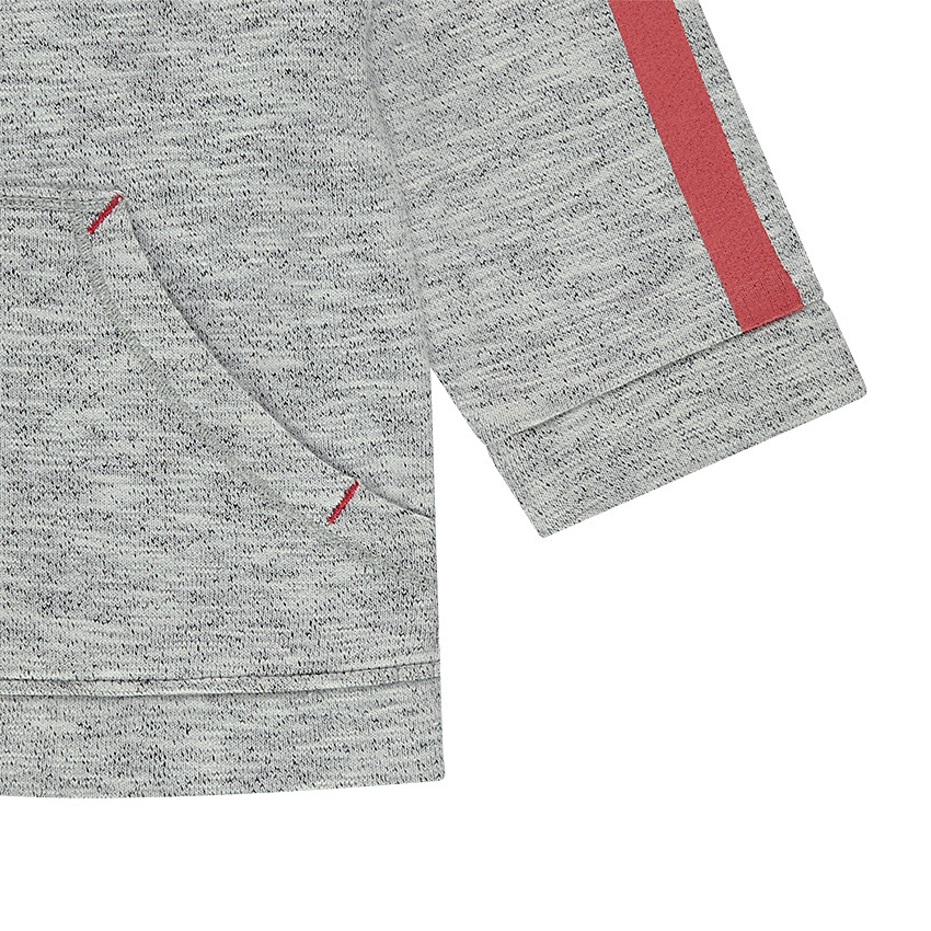 Chaqueta de felpa neps con bandas estampadas y abertura con cremallera 