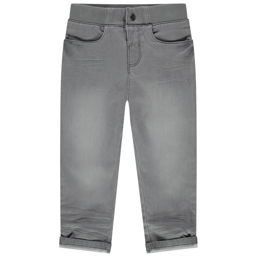 Vaquero slim efecto usado con cintura elástica   