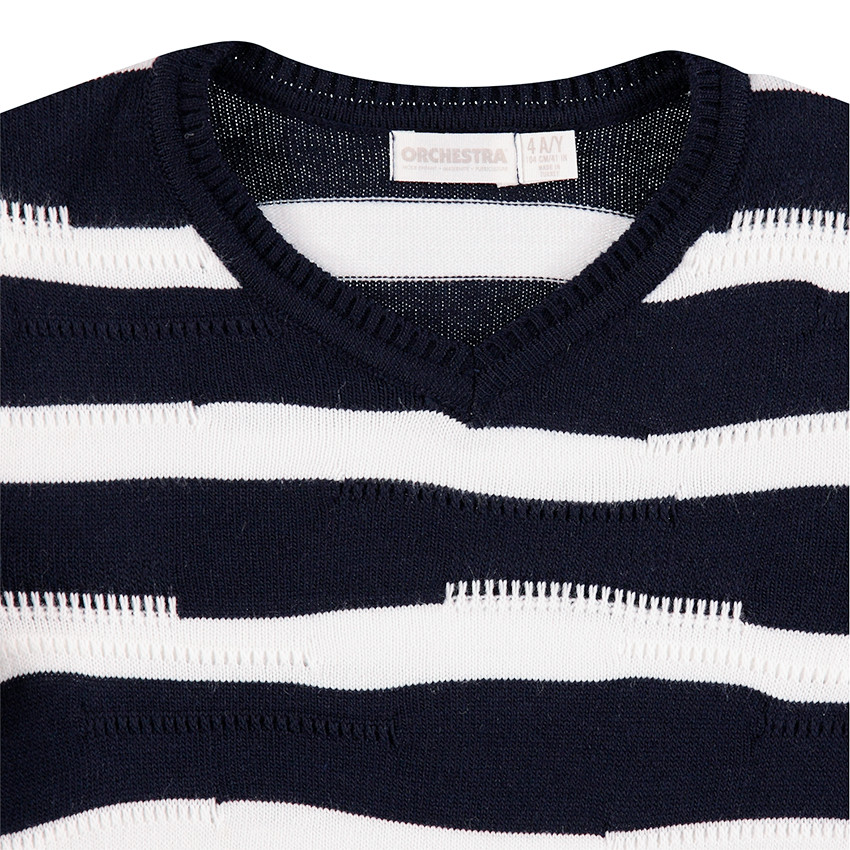Jersey de punto con rayas que contrastan de jacquard 