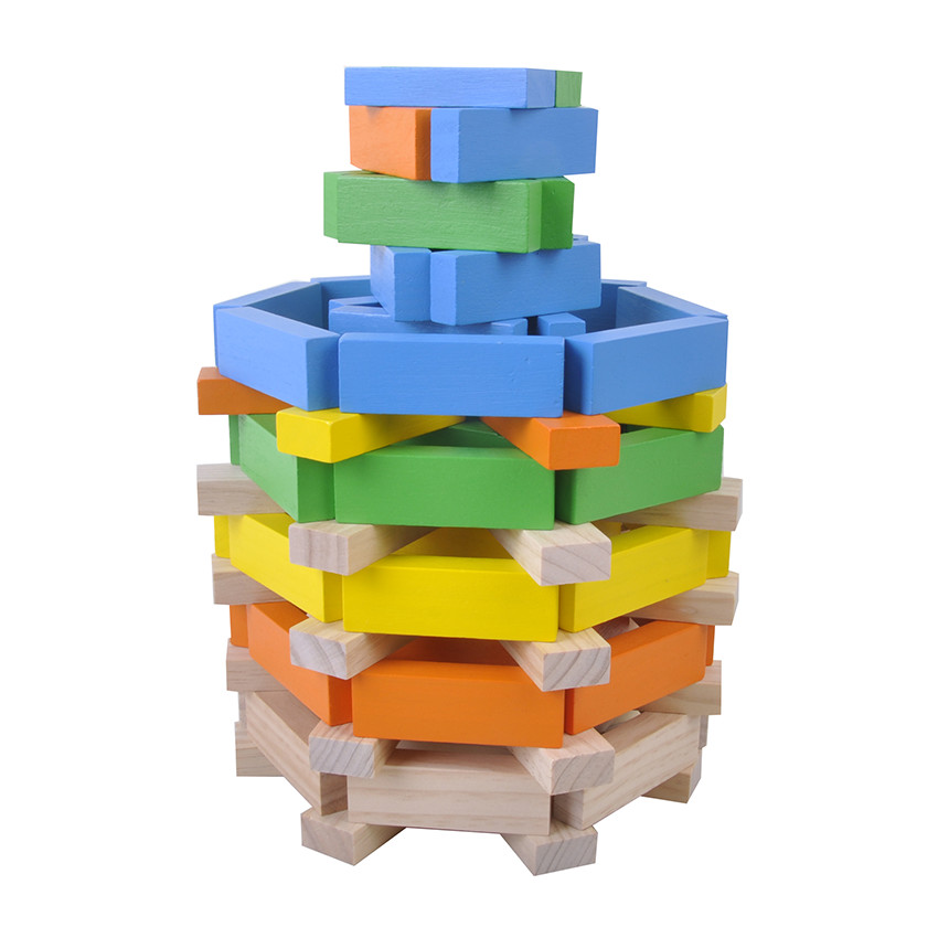 Juego de construccion de madera 100 piezas 