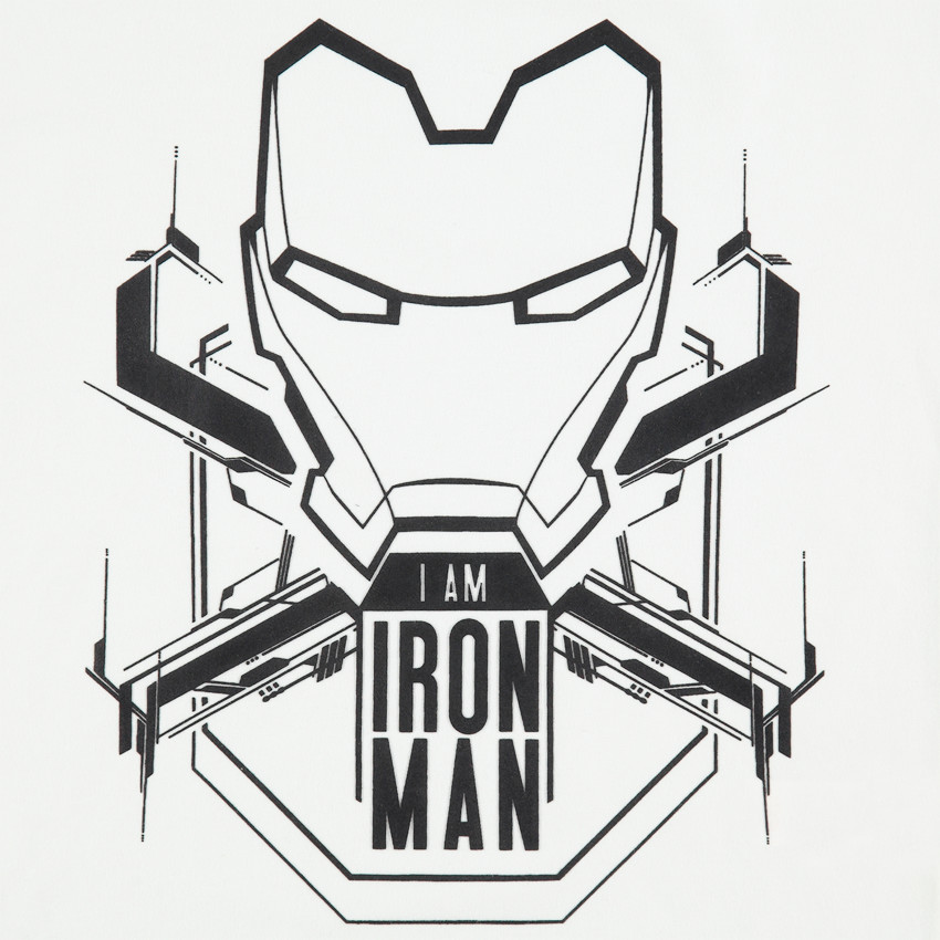 Júnior - Camiseta de punto de manga larga con estampado de ©Marvel Iron Man 