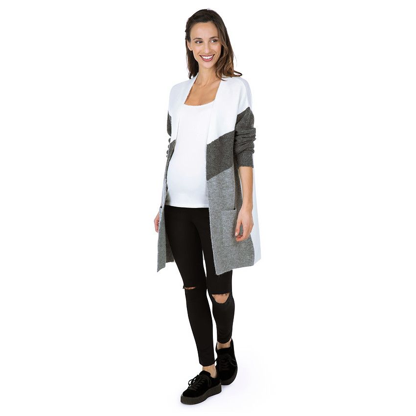 Chaqueta larga de premamá de punto 