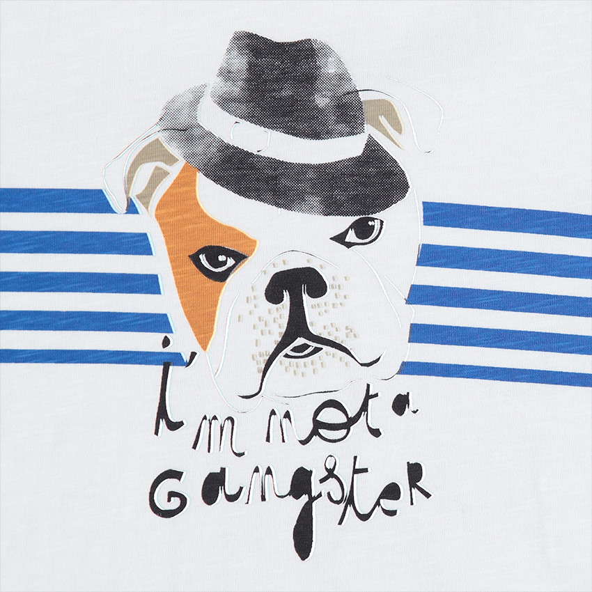 Camiseta de punto de manga larga con estampado de fantasía 