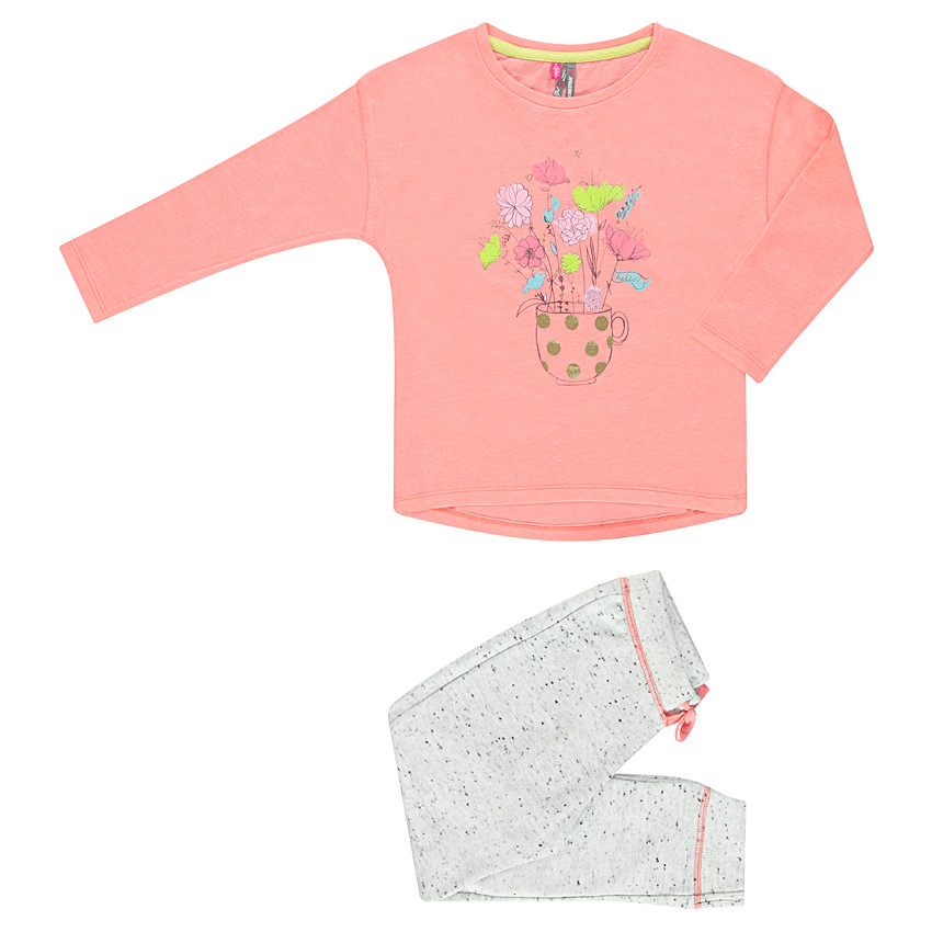 Pijama largo con estampado de fantasía 