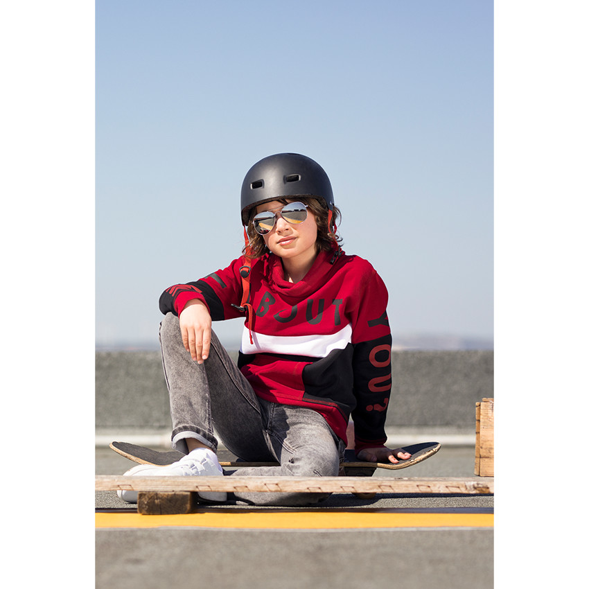 Júnior - Vaqueros de felpa con efecto desgastado 