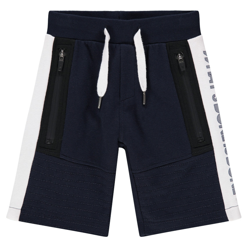 Júnior - Bermudas de felpa con bolsillos con cremallera 
