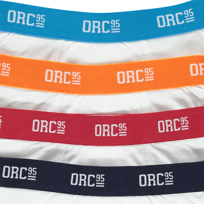 Pack de 4 bóxers de algodón con cinturón que contrasta 