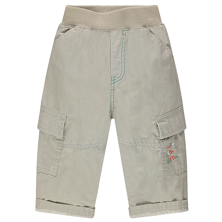 Pantalón liso multibolsillos 