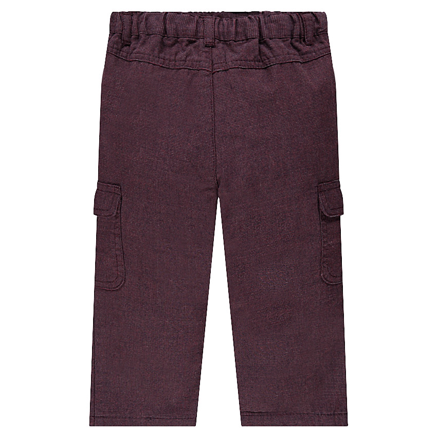 Pantalón de algodón de fantasía con bolsillos con solapa 