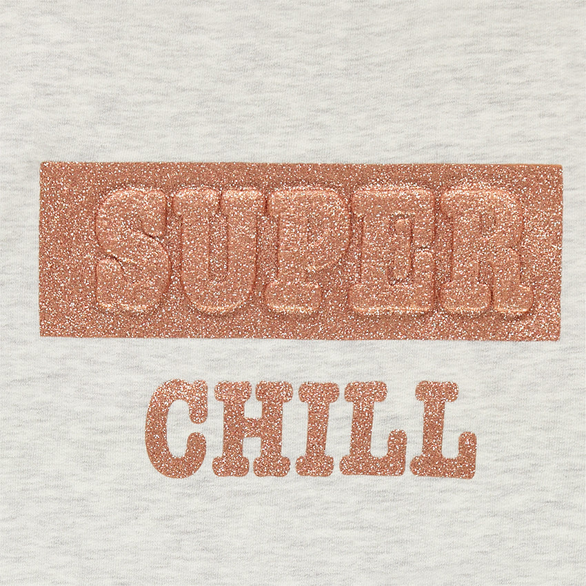 Júnior - Sudadera de felpa con texto brillante estampado  Additional Júnior - Sudadera de felpa con texto brillante estampado