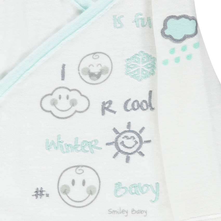 Pijama de terciopelo estampado ©Smiley Baby 