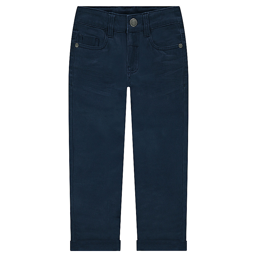 Júnior - Pantalón con efecto arrugado y bolsillos con inscripción de relieve 