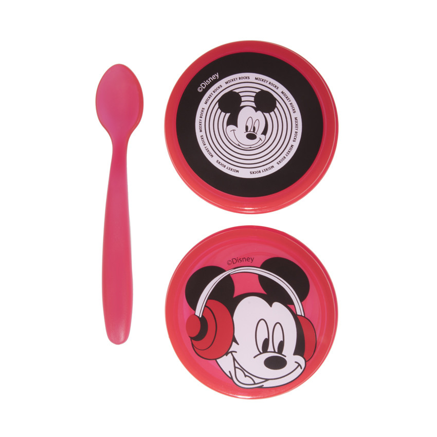 Conjunto 2 bols y cucharra Mickey 