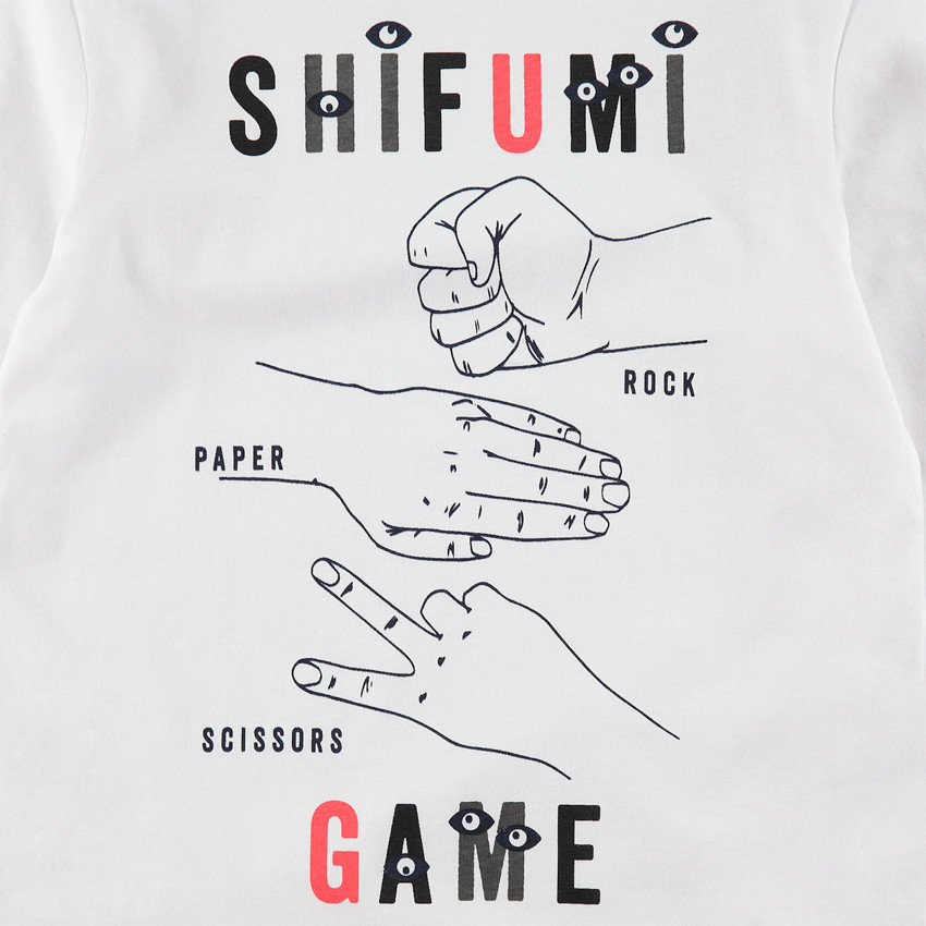 Júnior - Camiseta de manga larga de punto con símbolos estampados 