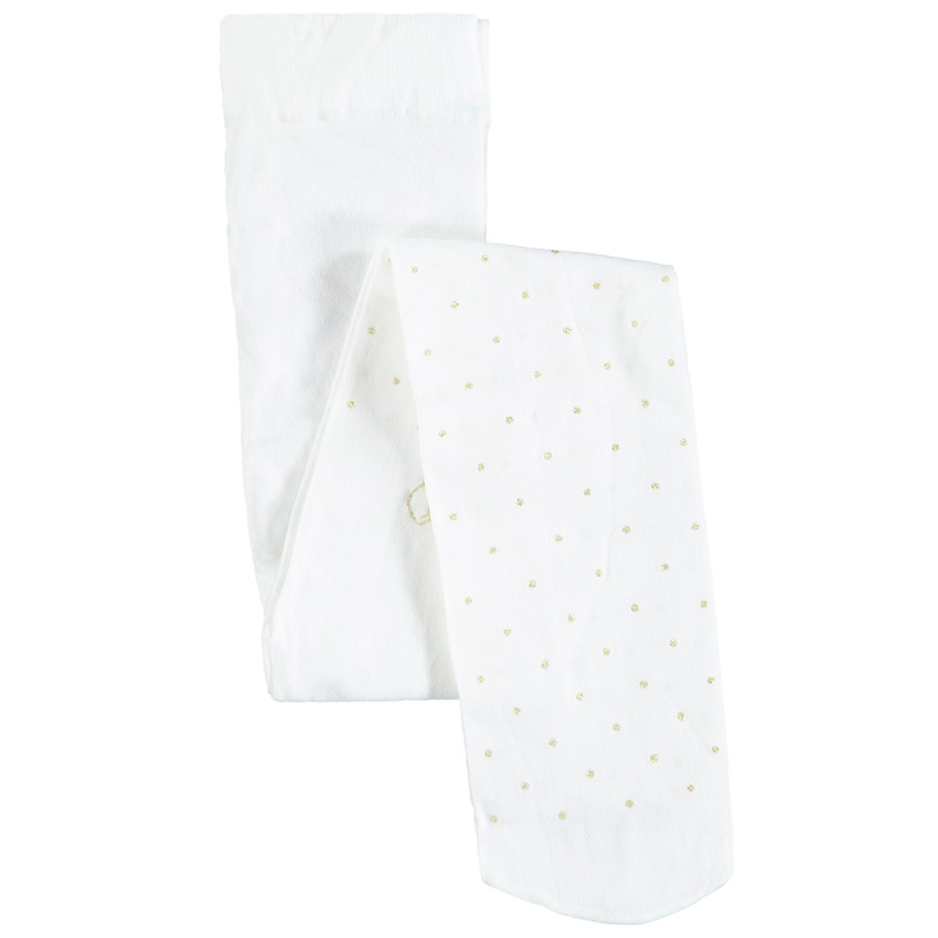 Collant fin à pois et noeuds dorés  Additional Collant fin à pois et noeuds dorés