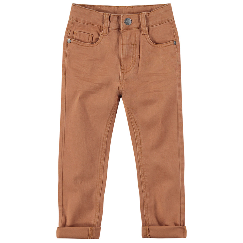 Júnior - Pantalón de sarga sobreteñida con bolsillo de fantasía en la parte trasera 