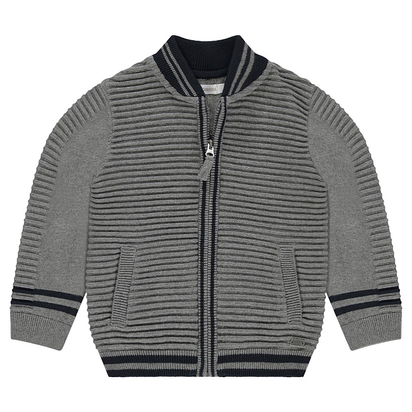 Chaqueta de punto de fantasía con cremallera. 