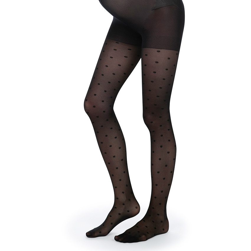 Medias finas de premamá con lunares all over 