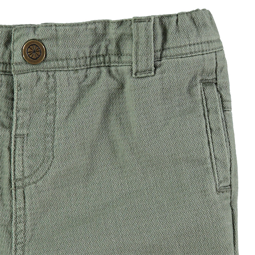 Bermudas de algodón de fantasía caqui 