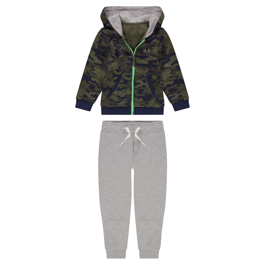 Júnior - Chándal de felpa con estampado militar 