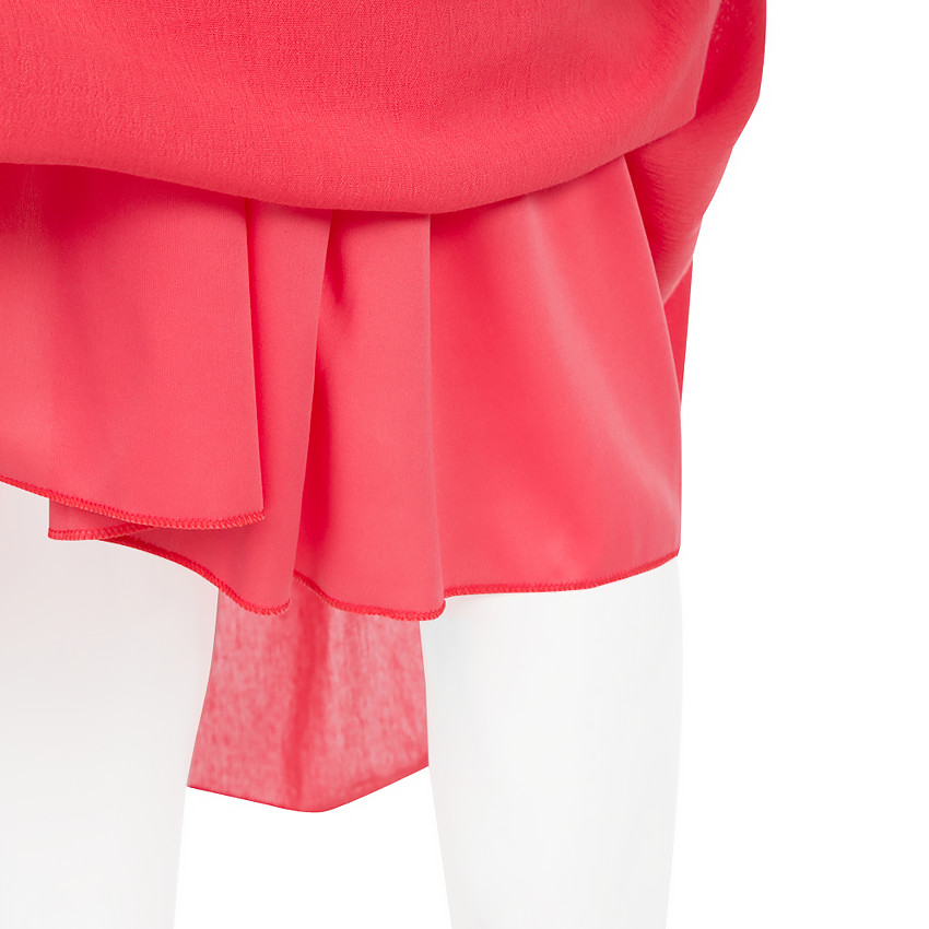 Vestido de premamá de crespón liso con tirantes trenzados 