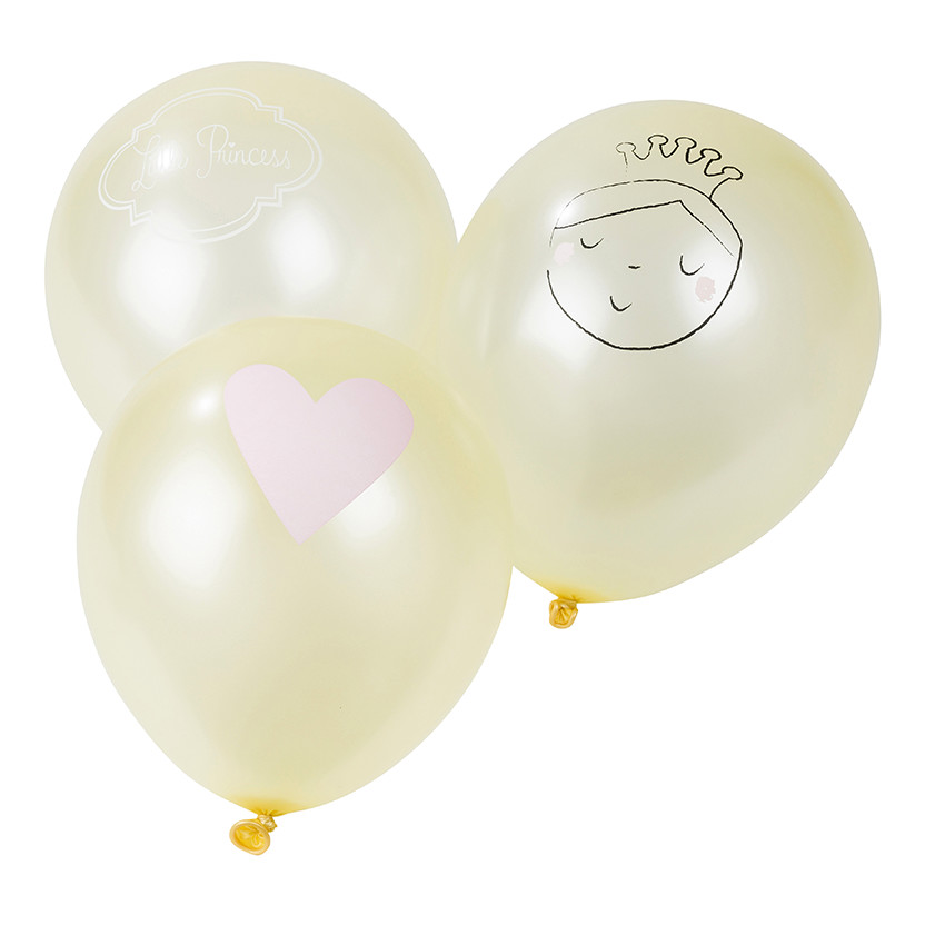 Lote de 10 globos de cumpleaños inflables con dibujo de princesa 