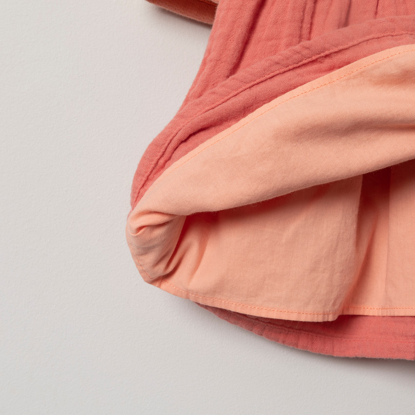 Robe effet 2 en 1 à animaux printés et broderies 
