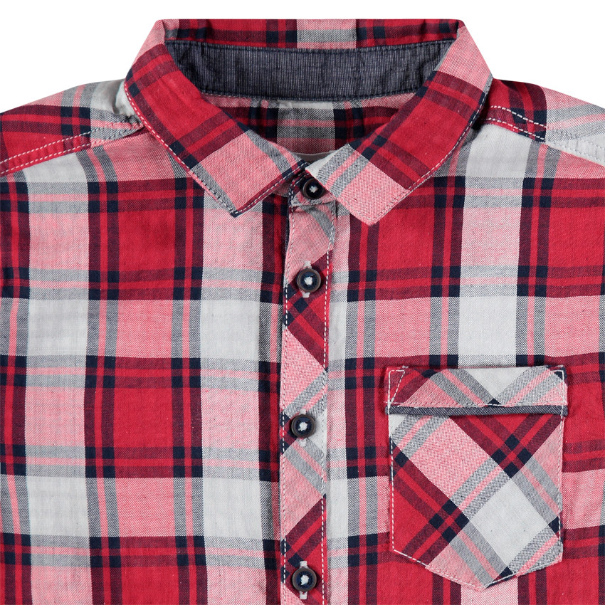 Camisa de manga larga de cuadros estilo leñador  