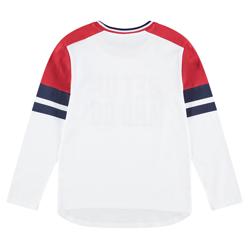 Júnior - Camiseta de manga larga de punto con inscripción de rizo 