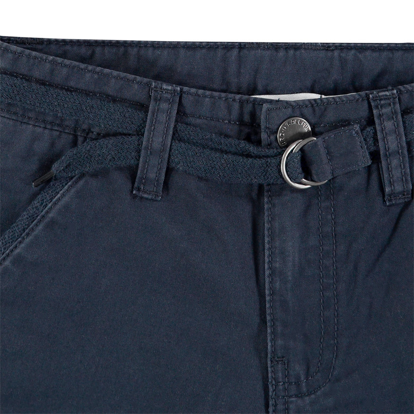 Bermudas de algodón lisas con cinturón ajustable 