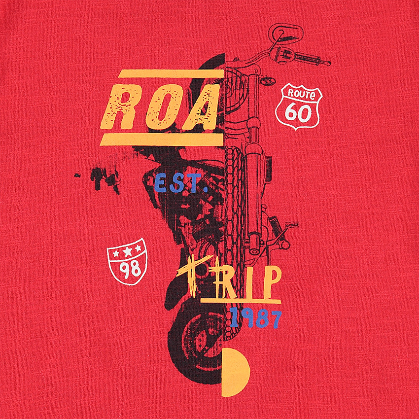 Camiseta de punto de manga larga con estampado de fantasía 