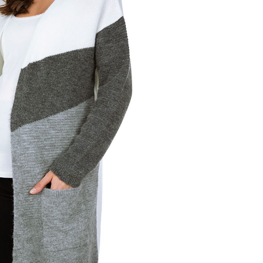 Chaqueta larga de premamá de punto 