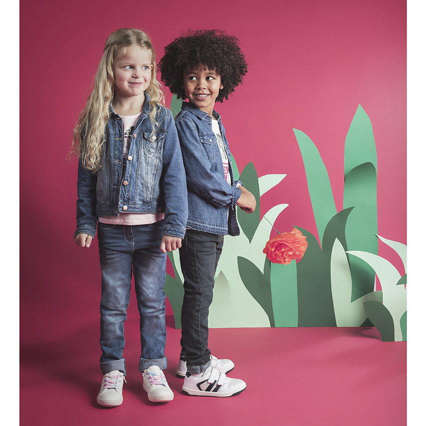 Jeans slim efecto usado 