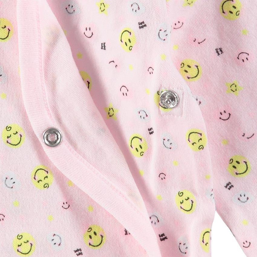 Juego de 2 bodies de manga larga de algodón ecolóigico con estampados ©Smiley 