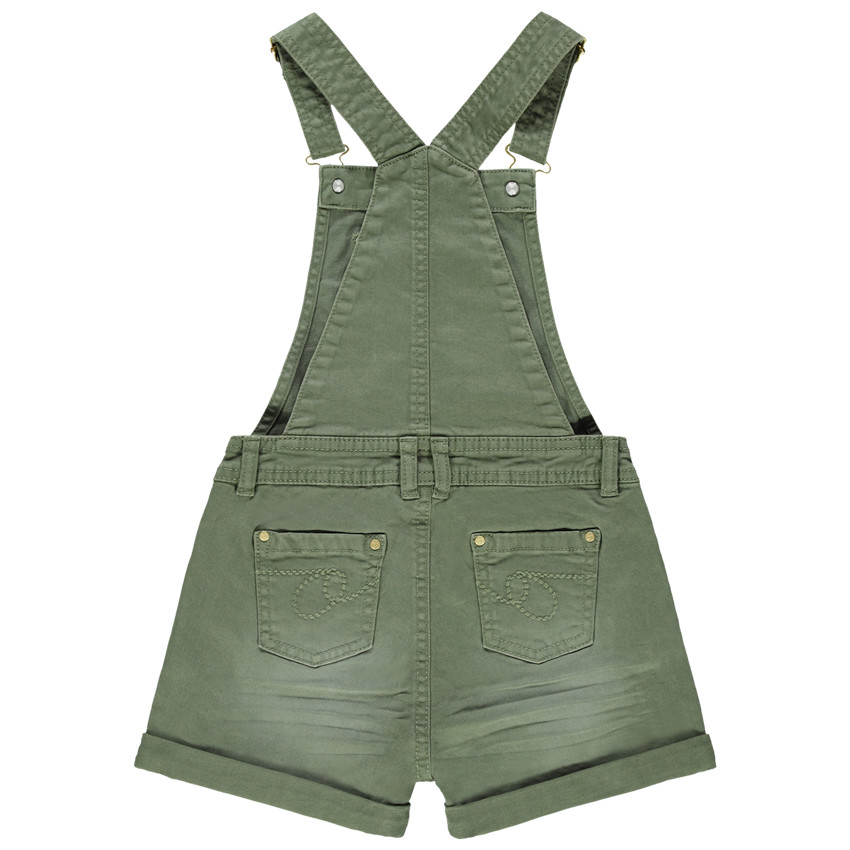 Salopette courte effet crinkle 