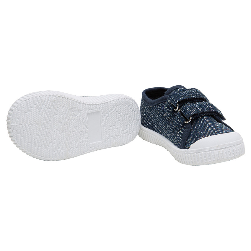 Zapatillas bajas azules de tela mezclada con hilo brillante de la 24 a la 29  Additional Zapatillas bajas azules de tela mezclada con hilo brillante de la 24 a la 29