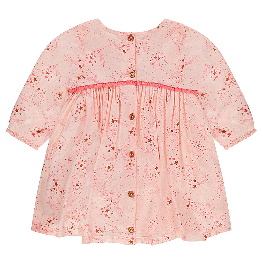 Vestido de manga larga con estrellas all-over 
