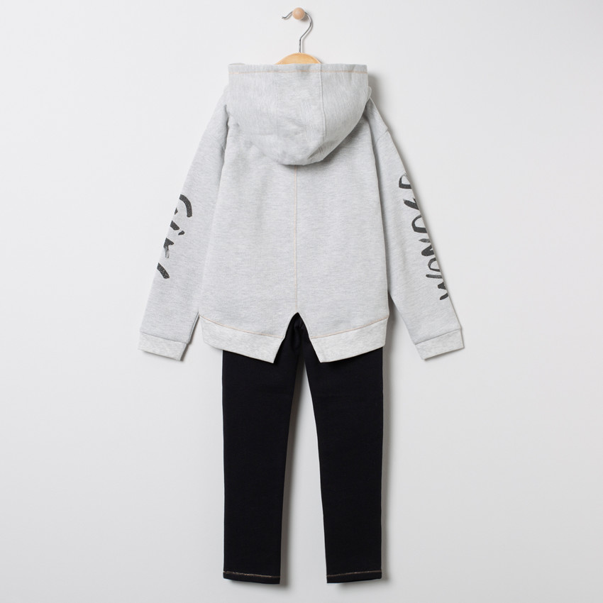 Jogging de felpa con sudadera motivo  estrella en lentejuelas  