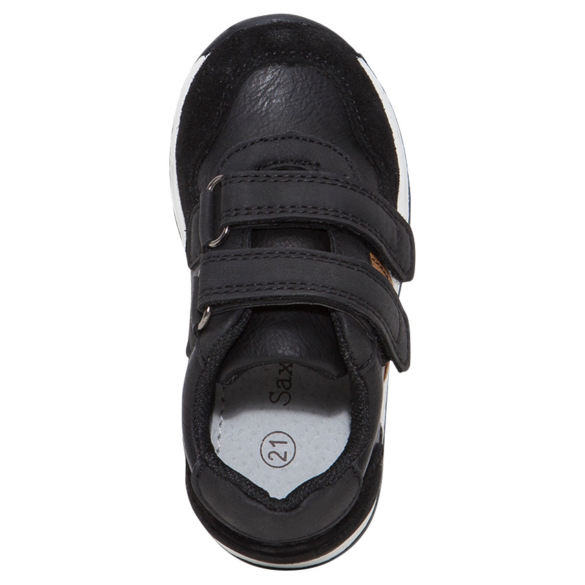 Zapatillas deportivas bajas con velcros y franjas en contraste 