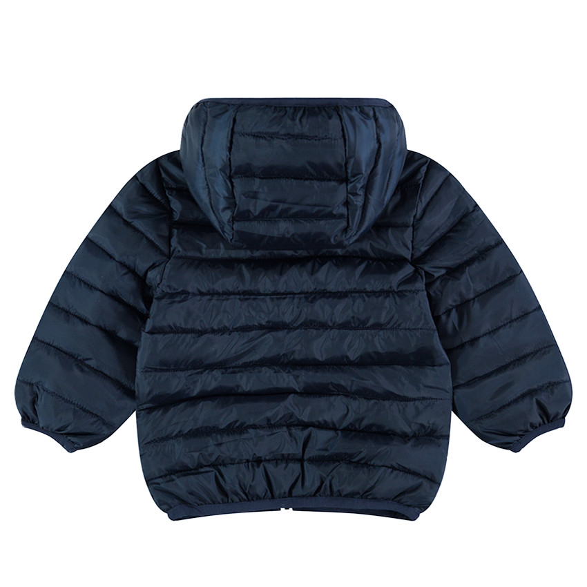 Anorak light*, impermeable y acolchado con capucha y bolsa de almacenamiento estampada 