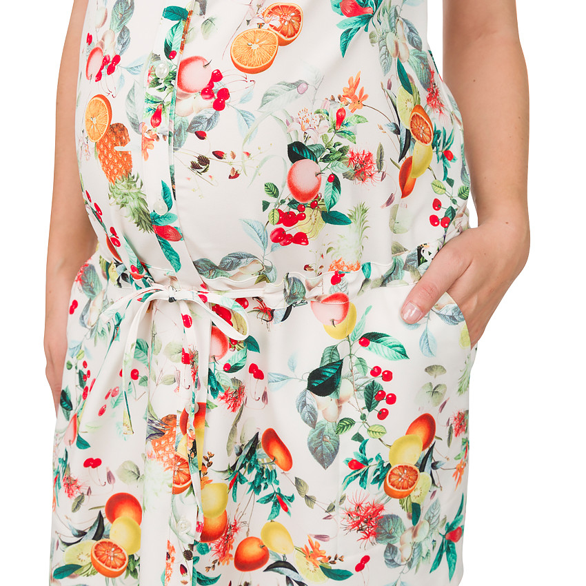 Vestido premamá con estampado de frutas all-over 