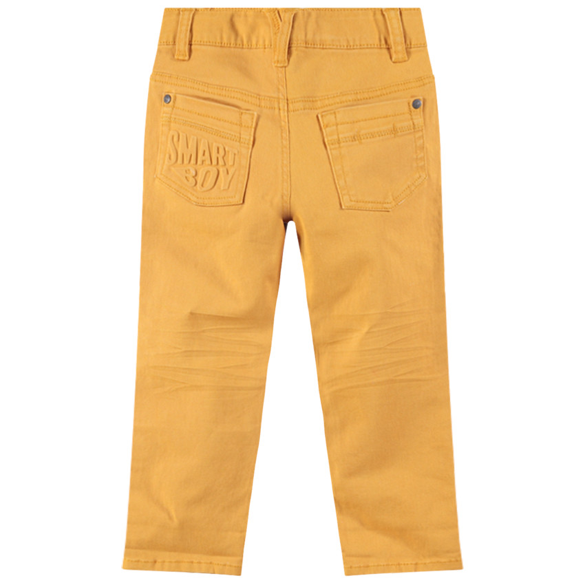 Pantalón de sarga sobreteñida con bolsillo de fantasía en la parte trasera 