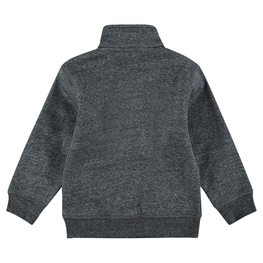 Chaqueta de felpa con cierre al bies y bolsillos con cremallera 