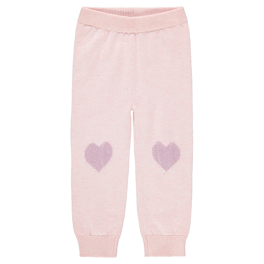 Pantalón de punto con dibujo de jacquard en las rodillas 