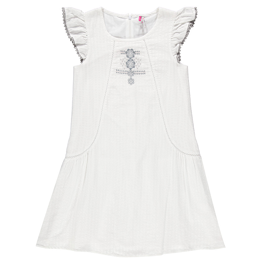 Vestido de tela de fantasía bordada 