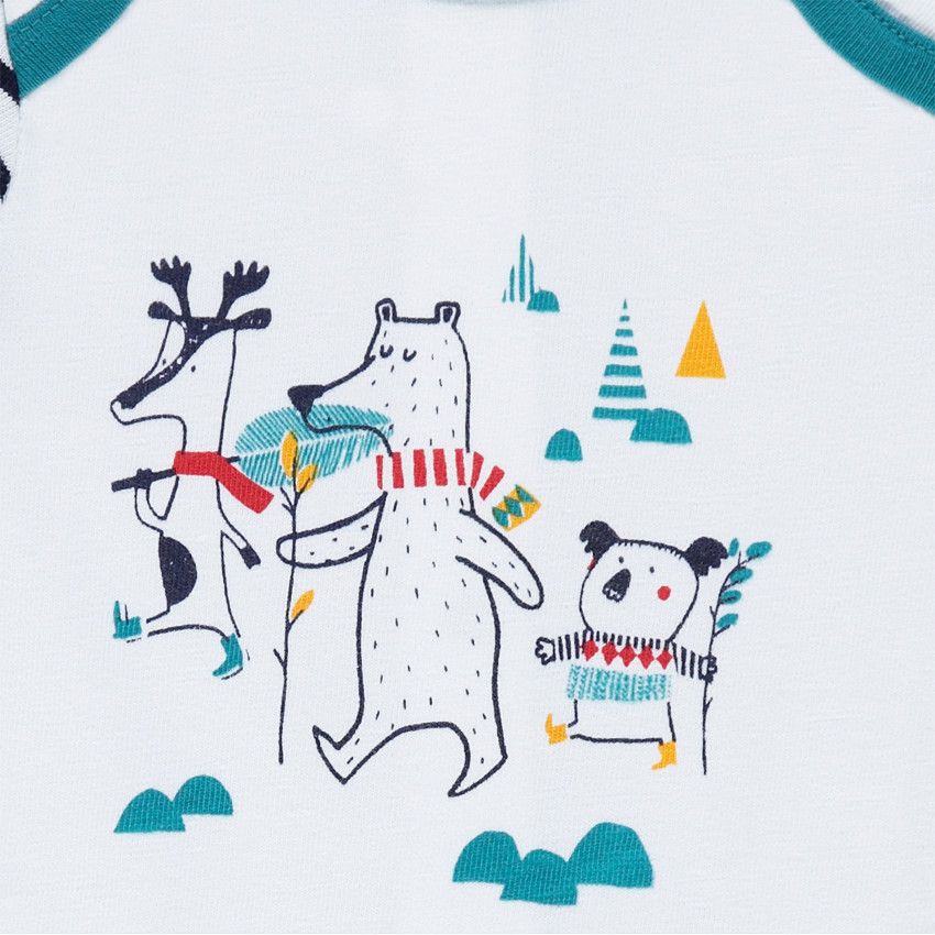 Conjunto de camiseta y pantalón con animales estampados 