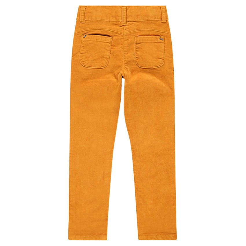 Pantalón de terciopelo liso con efecto arrugado 