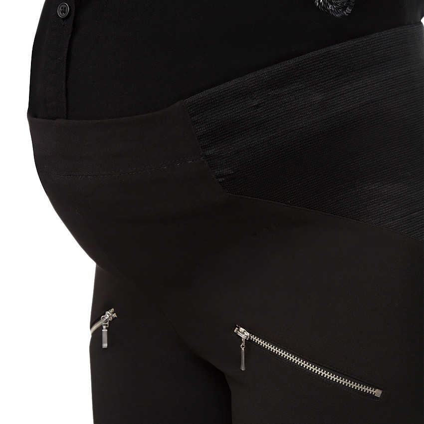 Jegging de premamá con cremallera y elásticos 